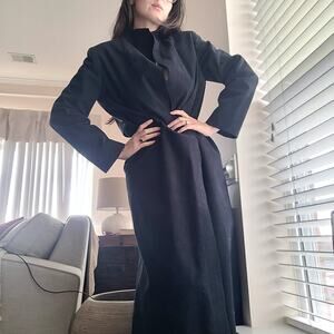 Vtg Black Trench Coat Charlotte